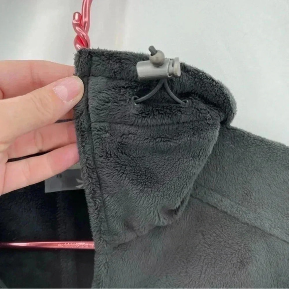 Athleta Women's Long Sherpa Minka Coat XS Black Fleece Zipper Closure Pockets - Picture 10 of 16